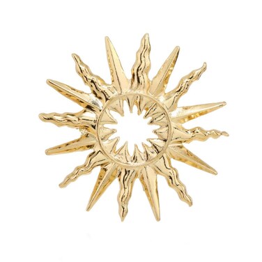 Gold Sun Brooch Pin for Women Girls Fashion Gold Tone Celestial Brooches Lapel Pins Dainty Suit Hat Dress Accessories Birthday Holiday Jewelry Gift