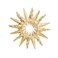 Gold Sun Brooch Pin for Women Girls Fashion Gold Tone Celestial Brooches Lapel Pins Dainty Suit Hat Dress Accessories Birthday Holiday Jewelry Gift