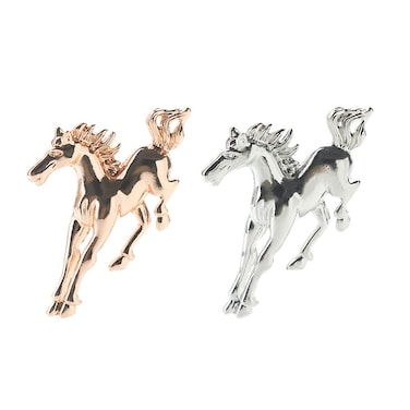 Leadigol 2PCS Horse Shape Metal Brooch,Alloy Horse Brooch Lapel Pins Animal Brooch Pin Running Horse Brooch Pin for Man Women