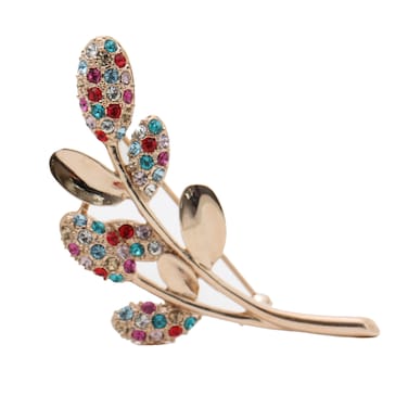 YANYI Fine Wheat Leaf Rhinestone Brooch Pins for Women and Girls Gift