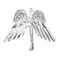 Rhinestone Angel Wing Brooch Pin for Women Girls Fashion Silver Tone CZ Cute Fairy Lapel Pins Dress Accessories Dainty Birthday Christmas Jewelry