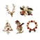 5 Pcs Christmas Brooch Pins Set for Women Rhinestone Crystal Christmas Brooch For Xmas Holiday Party Celebration Christmas Tree, Santa Claus, Jingle Bells, Reindeer (5 Pcs Christmas Brooch)