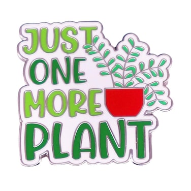 Ficsowy Just One More Plant Enamel Pins For Backpacks Brooch Badge Accessories Gifts for Potted Plants Lapel Pin Plant Flower Brooch for Women Men Girls