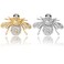 Honbay 2PCS Alloy Rhinestones Bee Brooch Pins Insect Themed Honey Bee Brooches Fashion Animal Lapel Pins in A Box for Birthday Party Anniversary (2 Color)