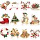 12 Pcs Christmas Brooches Xmas Rhinestone Crystal Brooch Pins Santa Claus, Snowflake, Bell Bow Knot, Reindeer, Boots, Garland, Christmas Stockings and Tree Pins for Xmas Holiday Party Celebration