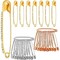 VAMA Multicolor 36pcs Rhinestone Safety Pins Brooches Sweater Shawl Clips Faux Crystal Brooches Shiny Brooch Pins for Clothing Dress Pants Skirt Dressing Accessories (Rhinestone Safety Pins Bulk)