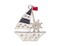 Knighthood Brooch Sailboat Shape Badge Lapel Pin Brooch, Shirt Stud (Multi) (Metal)