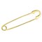 Solid 14k Yellow Gold Classic Safety Pin Brooch (1.30 inch)