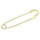 Solid 14k Yellow Gold Classic Safety Pin Brooch (1.30 inch)