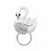 NOUMANDA Crystal White Swan Magnetic Eyeglass Pin Brooch Glasses Spec Spectacles Sunglasses Clip Holder