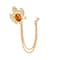 Gold double-headed eagle crown set with champagne jewel chain fashion clothing accessories men&#39;s and women&#39;s personality brooches