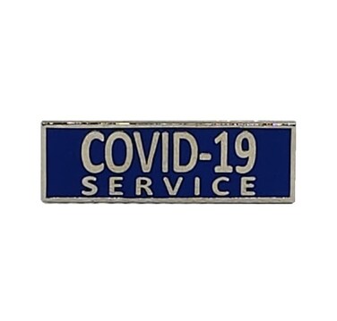 COVID-19 Commendation bar / Lapel uniform pin for Police and fire - Blue and Silver