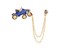 Knighthood Brooch Badge Blue Vintage Car With Hanging Chain Lapel Pin Badge Coat Suit Jacket Wedding Gift Party Shirt Collar Lapel Pin Accessories for Men Women
