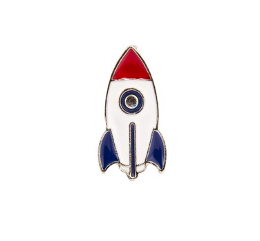 Knighthood Brooch Pin Retro Space Rocket Ship Lapel Pin Badge Coat Suit Jacket Wedding Gift Party Shirt Collar Lapel Pin Accessories for Men Women