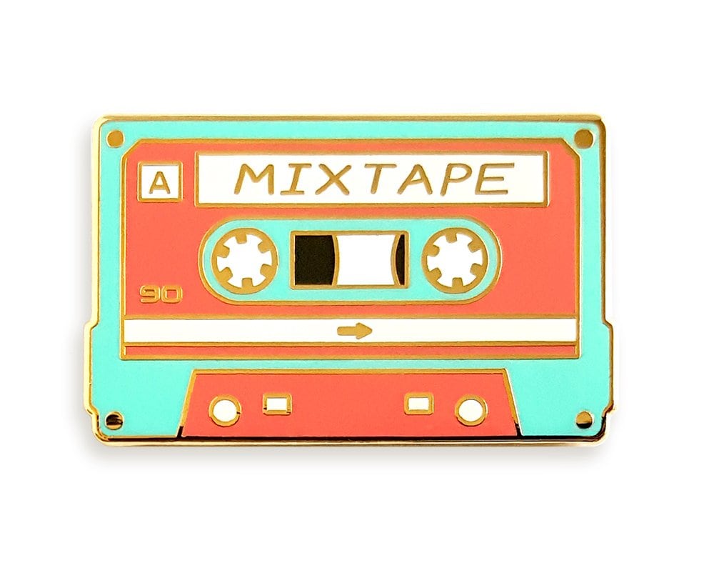 pinsanity Pinsanity Retro Cassette Mixtape Enamel Lapel Pin