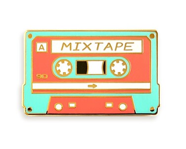 Pinsanity Retro Cassette Mixtape Enamel Lapel Pin