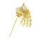 Siwalai Thai Traditional Gold Plated Clear Crystals Hair Pin 6 Inches