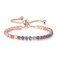 worth buy Rainbow Tennis Bracelet for Women, Crystal Beads, 925 Sterling Silver