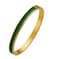 Paris Jewelry Yellow Gold Hinged Woman 4CT Created Emerald Sapphire Bangle Bracelet Plated