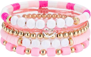 ALLGLAM Friendship Bracelets Bulk, Album Inspired Bracelet Bohemian Layering Beads Bracelets Set, LOVER Tour Bracelet Jewelry Gifts for Women