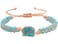 MINACHI Boho Double Wrap Bead Bracelet with Irregular Created Turquoise Pendant, Trendy Jewelry for Women