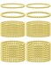 Taiyin 40 Pcs Gold Beaded Bracelet for Women Sets Gold Bead Bracelet Elastic Ball Bracelet Gold Beaded Bracelets for Women Beaded Stretch Bracelets for Friendship Jewelry Gifts, 4 mm and 6 mm