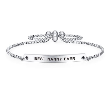 SOUSYOKYO Best Nanny Ever Gifts, Nanny Fashionable Bracelets for Women, Cute Nanny Present for Valentines Day Birthday Mother's Day Christmas