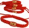 Thai Sawasdee 5 Pieces Adjustable Braided Rope Bracelet for Men and Women Woven Lucky Red Amulet String Bracelets Gift for Friendship Couples Peace &amp; Protection
