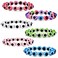 EILEIAC 6-8 Pcs 8mm Evil Eye Bracelet Charm Stretch Colorful Beaded Bracelet Fatima Turkish Blue Eye Amulet Bracelets for Men and Women Blessing Good Luck Jewelry (6pcs)