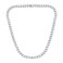 Tennis Necklace 925 Sterling Silver  5mm Round Cubic Zirconia Cut Faux Diamond Tennis Chain for Women and Men Bridal Wedding Jewelry 20 inches