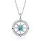 LoveBhatia Birthstone Necklace for Women, 925 Turquoise necklace sterling silver,18k Gold Plated Compass pendant necklace, Mother&rsquo;s Day Mom Wife Girlfriend Birthday Anniversary Jewelry Gift