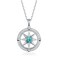 LoveBhatia Birthstone Necklace for Women, 925 Turquoise necklace sterling silver,18k Gold Plated Compass pendant necklace, Mother&rsquo;s Day Mom Wife Girlfriend Birthday Anniversary Jewelry Gift