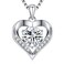 DALOJOE Moissanite Necklace for Women, 1-3 Carat Heart Necklace Engraved with 'I LOVE YOU', Birthday Gift for Wife, Anniversary Present for Wife Women, Jewelry Gifts for Christmas Valentines Day