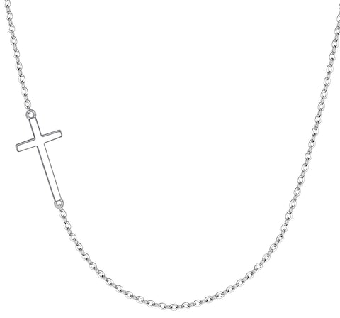 XOYOYZU Tiny Cross Pendant Necklace for Women Simple Cross Necklaces Mothers Day Birthday Gifts for Women (Choker cross)