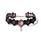 CSIYANJRY99 Gothic Choker Necklace for Women Halloween Red Crystal Vampire Choker Steampunk Lace Choker Witch Costume Accessories (Pink)