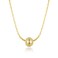 KELORIS PATH Gold Pendant Necklace for Women Simple 14K Gold Plated Dainty Teardrop Necklace Trendy Adjustable Jewelry(Round)