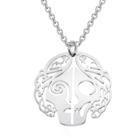 Lywjyb Birdgot Norse Pagan Goddess Hel Pendant Goddess of Death Nordic Hella Muerte Necklace Hel Necklace for Women (HELL Norse ne)