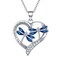 SLIACETE Dragonfly Necklace Gift Sterling Silver Always My Sister Forever My Friend Heart Pendant Necklaces Jewelry Gift for Sisters Daughter