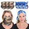 Triple9 Shop Balaclava Face Mask, Neck Gaiter, UV Protector Hood Motorcycle Ski Snowboarding Cycling Hunting Scarf for Men Women Kids (Blue, Brown 6pk)