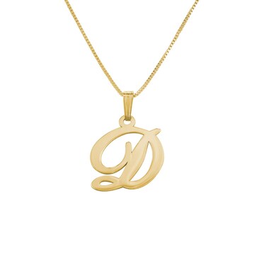 MYKA Personalized Initial Pendant Necklace Jewelry-Custom Letter Necklace Christmas Gift (D- Gold Plating)