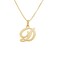 MYKA Personalized Initial Pendant Necklace Jewelry-Custom Letter Necklace Christmas Gift (D- Gold Plating)