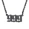 FindChic Dainty Black Angel Number Necklace for Women Men Stainless Steel Numberal 999 Pendant Jewelry Gift for Mom Wife