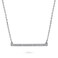 BERRICLE Sterling Silver Bar Cubic Zirconia CZ Fashion Pendant Necklace for Women 18 inch, Rhodium Plated