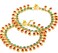 I Jewels Gold Plated Indian Traditional Bollywood Style Ethnic Kundan Anklet/Payal Barefoot Jewelry for Women (A031MG)