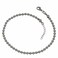 Kooljewelry Sterling Silver Diamond-cut Bead Adjustable Anklet (10 inch)