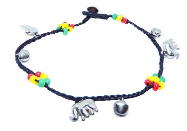 PTN Elephant Anklet Rasta Flower Jamaican Ankle Bracelet Jewelry (AK0023)