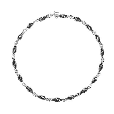 AeraVida Summertime Flip Flop Sandal .925 Sterling Silver Link Anklet   Fun and Stylish Beach Jewelry for Women