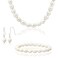 SEA OF ICE Baroque Freshwater Pearl Oval 10x8mm Necklace Bracelet and Dangle Earrings Silver Jewelry Set for Women