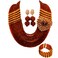 aczuv Nigerian Jewelry For Women African Wedding Necklace Set Crystal Beaded Bridal Jewelry Sets (Brown)