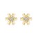 GULICX 925 Sterling Silver Snowflake Jewelry for Women, Gold Plated Snowflake Stud Earrings with White CZ, Gift for Women